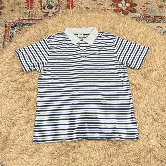 NWOT quicksilver striped collared tshirt size large - Picture 1 of 5